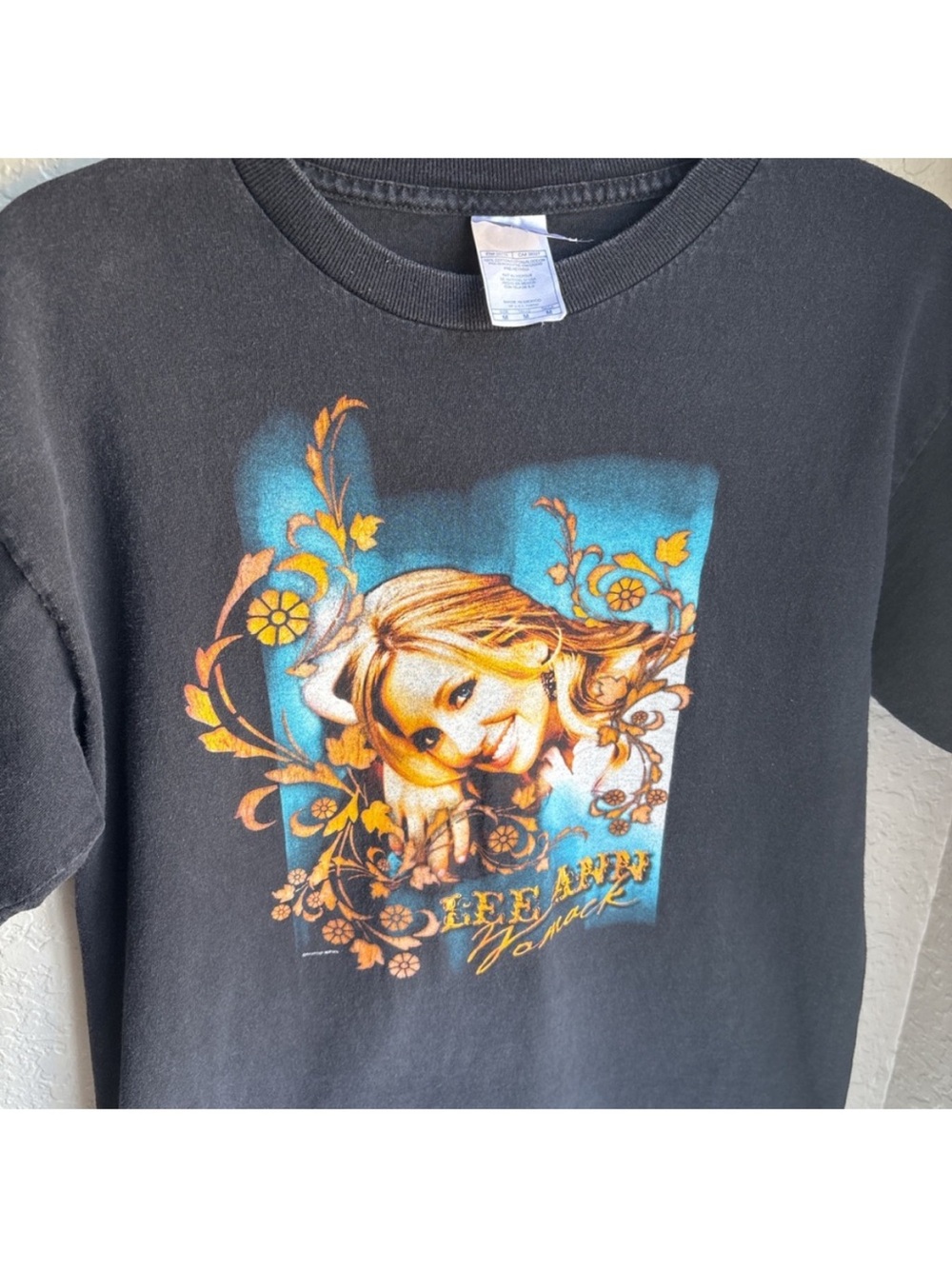 Vintage Y2K Black Concert Tour Country Western Lee Ann Womack Graphic Tee